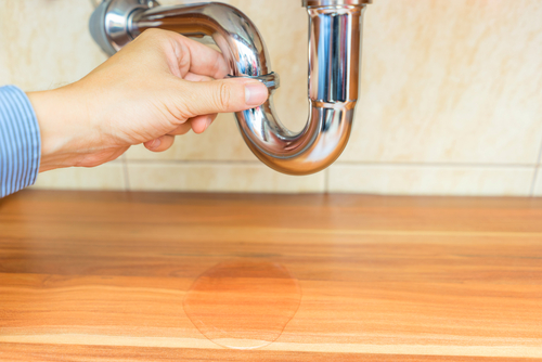 The J-bend of a sink drain