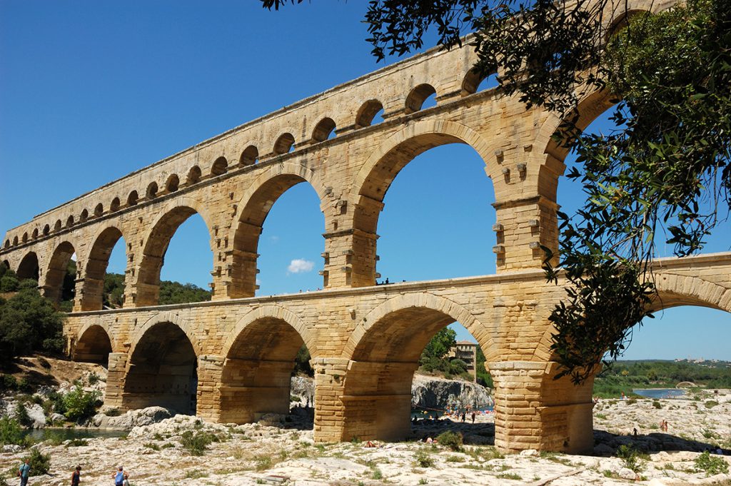 An ancient Roman aquaduct