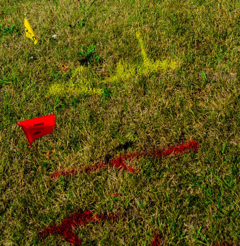 Utilities lines marked