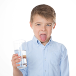 boy disgusted with water quality